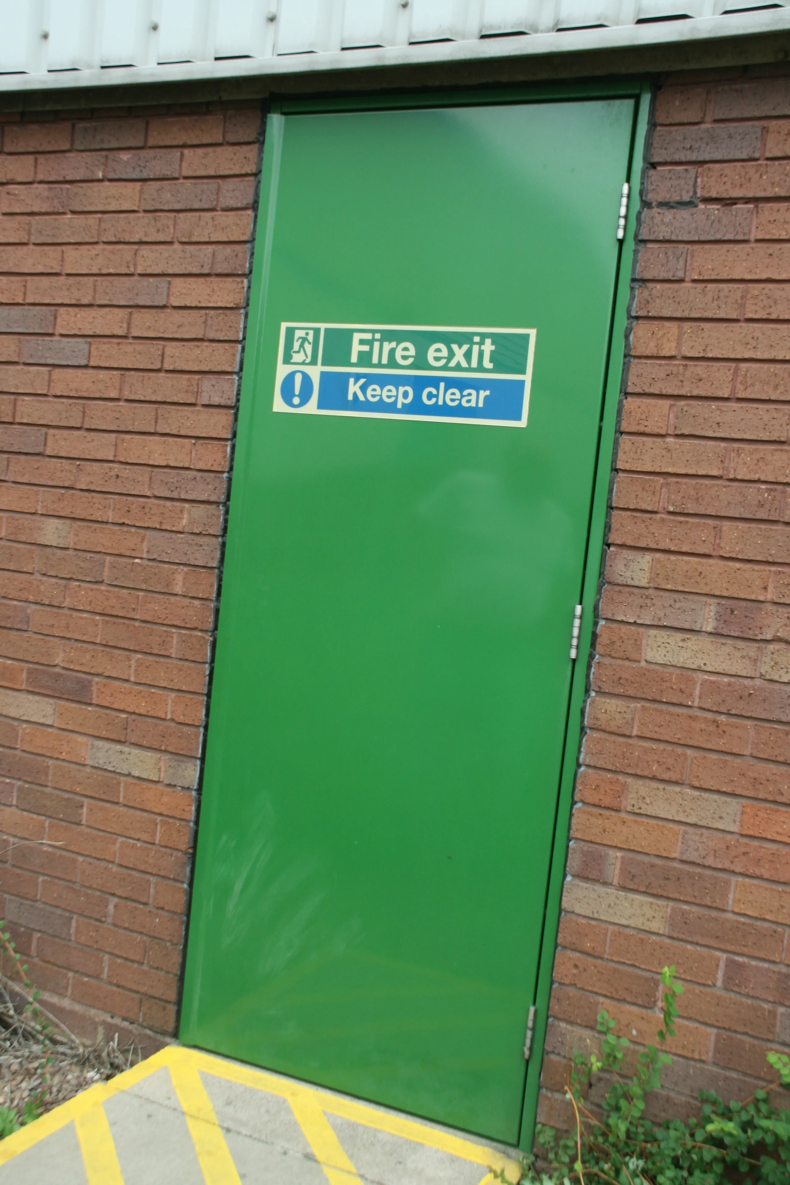 Green Fire Exit Door